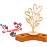 Wooden flower plug with stand F1