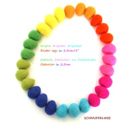 Ostereier Set Filzeier neonbunt