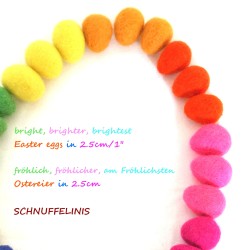 Ostereier Set Filzeier neonbunt