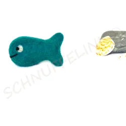 Fische aus Filzwolle, Filzkugeln Baby Mobile, Katzenspielzeug Fisch