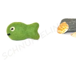 Fische aus Filzwolle, Filzkugeln Baby Mobile, Katzenspielzeug Fisch