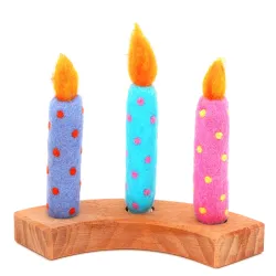 Felt candles felted, Felt candle wet felted, candle for toddler & kids