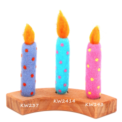 Birthday candles dotted felted KP143
