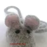 Katzenspielzeug, Maus aus Filz, weisse Mäuse, Filmaus für Katzen