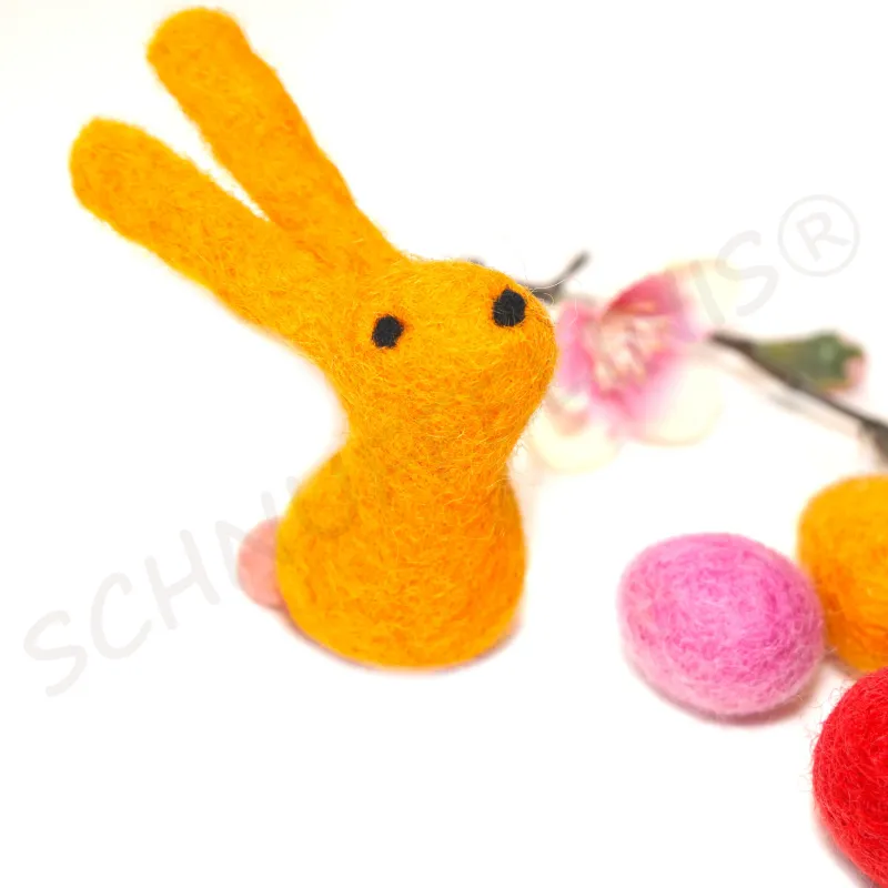 Easter bunny, felt wool rabbit, felted easter decoration, bunny rabbit