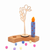 Geburtstagskerzen gepunktet Filzkerze KP237