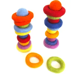 wool felt rings, Baby mobile DIY, cat toy, felt rings, felt wool rings