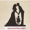 Hochzeitstorten Brautpaar Figuren, Tortendekoration Hochzeit mit Mädchen