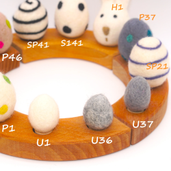 Ostereier Motivstecker Jahresringe grau beige edel