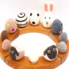 Birthday felt bunny, Easter eggs plugs, Birthday plug Easter bunny