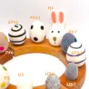 Birthday felt bunny, Easter eggs plugs, Birthday plug Easter bunny