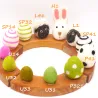 Birthday felt bunny, Easter eggs plugs, Birthday plug Easter bunny