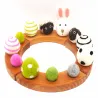 Birthday felt bunny, Easter eggs plugs, Birthday plug Easter bunny