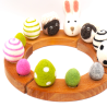 Easter egg ring plugs shades of rose green spring colors