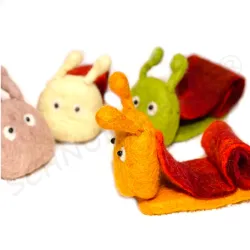 Snails made of felt, baby mobile, gift gardener, animal baby mobile