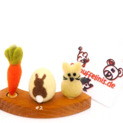 Bunny animal felted plug, spring Easter bunny, Grimms figure candles