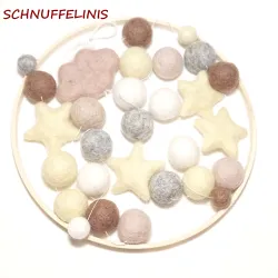 felt balls Baby mobile, sandpiper felt Baby mobile ready to gift
