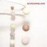 felt balls Baby mobile, sandpiper felt Baby mobile ready to gift