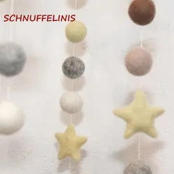 felt balls Baby mobile, sandpiper felt Baby mobile ready to gift
