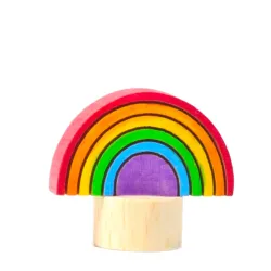 Geburtstagsringe Regenbogen Grimms, Grimms Stecker Holzringe Regenbogen