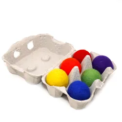 Palline di feltro arcobaleno Palline di feltro mix, arcobaleno 4cm set in scatola