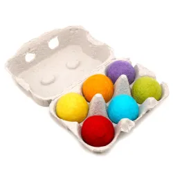 Palline di feltro arcobaleno Palline di feltro mix, arcobaleno 4cm set in scatola