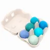 Regenbogen Filzkugeln Filzbälle mix, Regenbogen 4cm Set im Karton