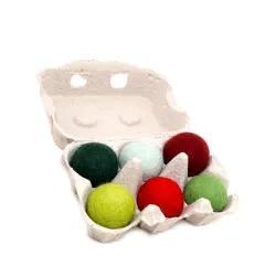 Palline di feltro arcobaleno Palline di feltro mix, arcobaleno 4cm set in scatola