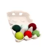 Rainbow felt balls mixed set, rainbow woll balls in box, Baby sensory gift Montessori