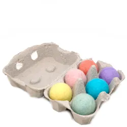 Palline di feltro arcobaleno Palline di feltro mix, arcobaleno 4cm set in scatola