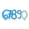 Birthday rings blue number set 6-9 + 0 plug-in figure Grimms numbers