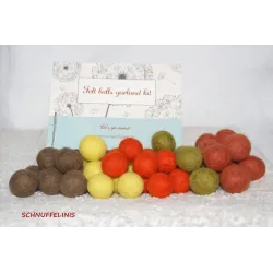 felt balls garland KIT Thanksgiving DIY