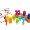 Birthday numbers colorful wooden one number, colorful wood birthday plug