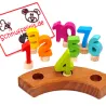 Numeri di compleanno in legno colorati