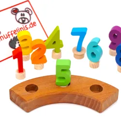 Chiffres d'anniversaire en bois multicolores d'anniversaire
