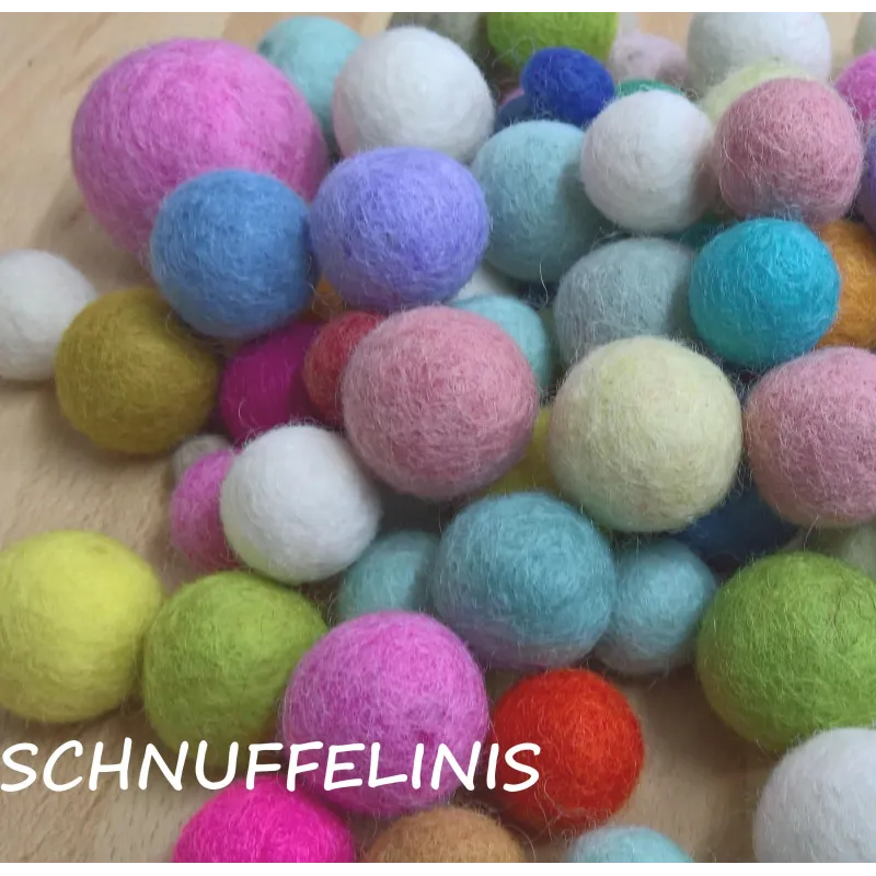 whole sale felt balls 250gr/8,81oz., felt balls different sizes mix