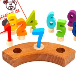 Chiffres d'anniversaire en bois multicolores d'anniversaire