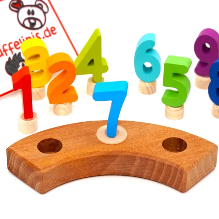 Chiffres d'anniversaire en bois multicolores d'anniversaire