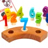 Numeri di compleanno in legno colorati