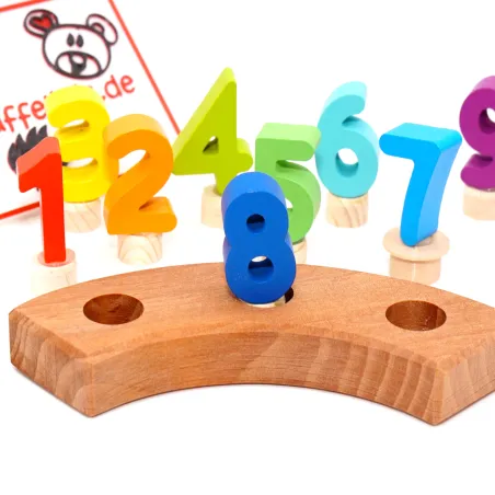 Numeri di compleanno in legno colorati