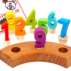 Chiffres d'anniversaire en bois multicolores d'anniversaire