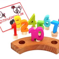 Chiffres d'anniversaire en bois multicolores d'anniversaire