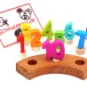 Chiffres d'anniversaire en bois multicolores d'anniversaire