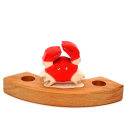 Krebs Krabbe Motivstecker Jahresring, Holzstecker Holztiere Krabbe Krebs