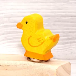 Küken Motivstecker Jahresring, Holzstecker Holz Entchen gelb Küken