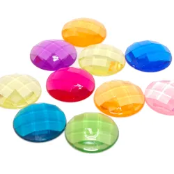 Pierres scintillantes géantes à facettes, paillettes blocs mandala