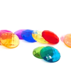 Pierres scintillantes géantes à facettes, paillettes blocs mandala