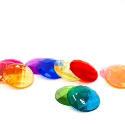Pierres scintillantes géantes à facettes, paillettes blocs mandala