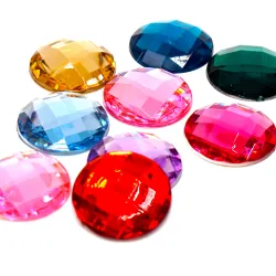 Pierres scintillantes géantes à facettes, paillettes blocs mandala