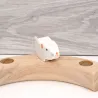 topolino bianco, anello di compleanno in legno topolini bianco